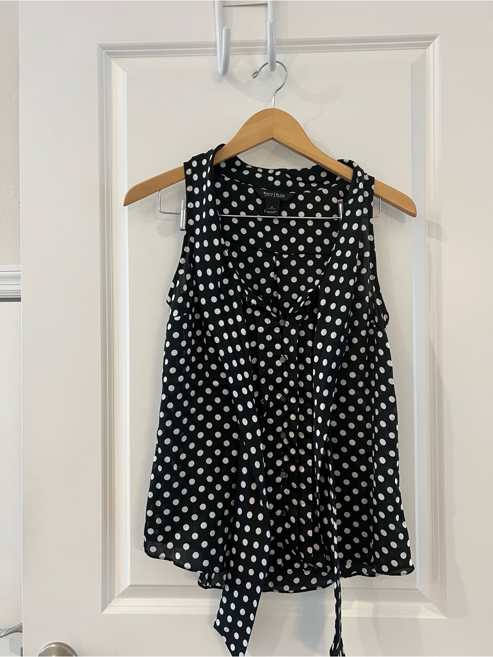 Polka Dot Tie-Front Tank